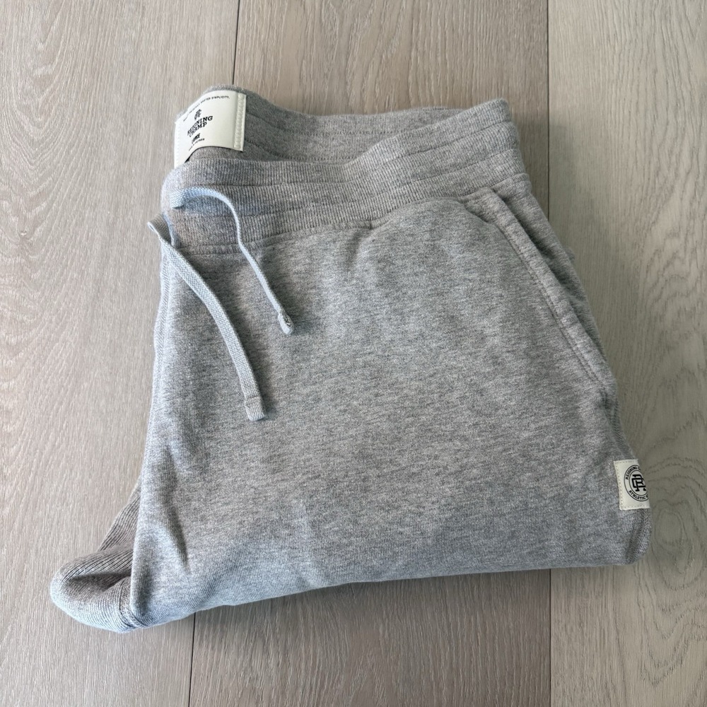 Reigning Champ Sweatpants Men's L Large Gray Midweight Terry Drawstrings Joggers